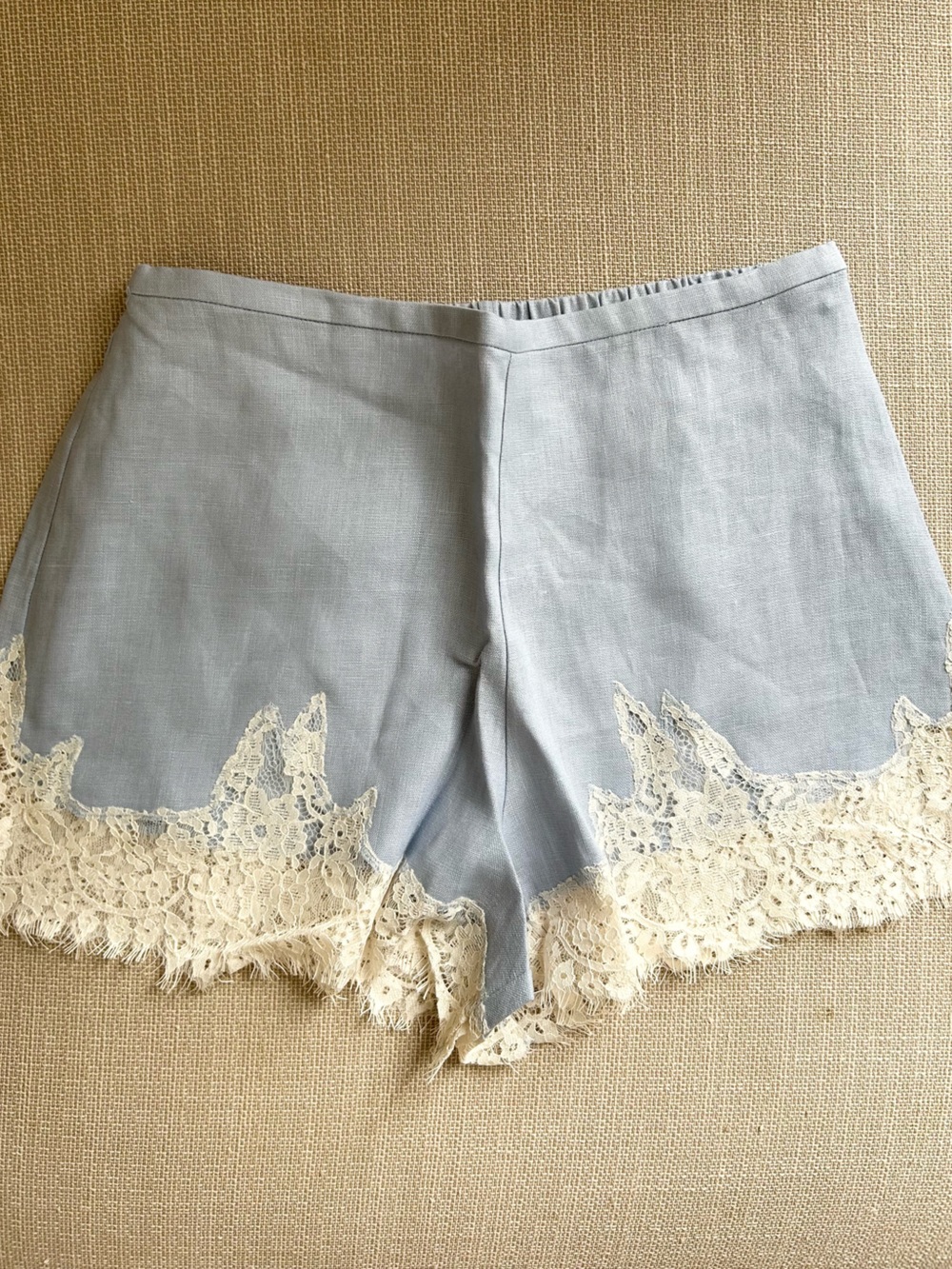 Reformation Fern Linen Short - Cloud Blue Lace French Causal - Picture 4 of 9